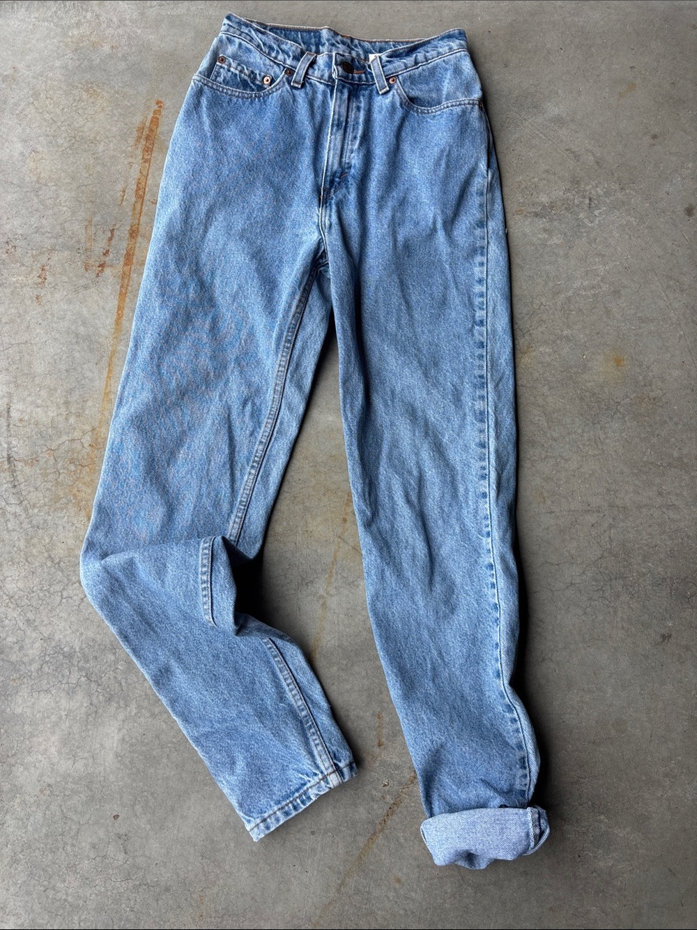 Vintage Levi’s 512 Slim Tapered Jeans 90s High Rise Light Wash Made in USA